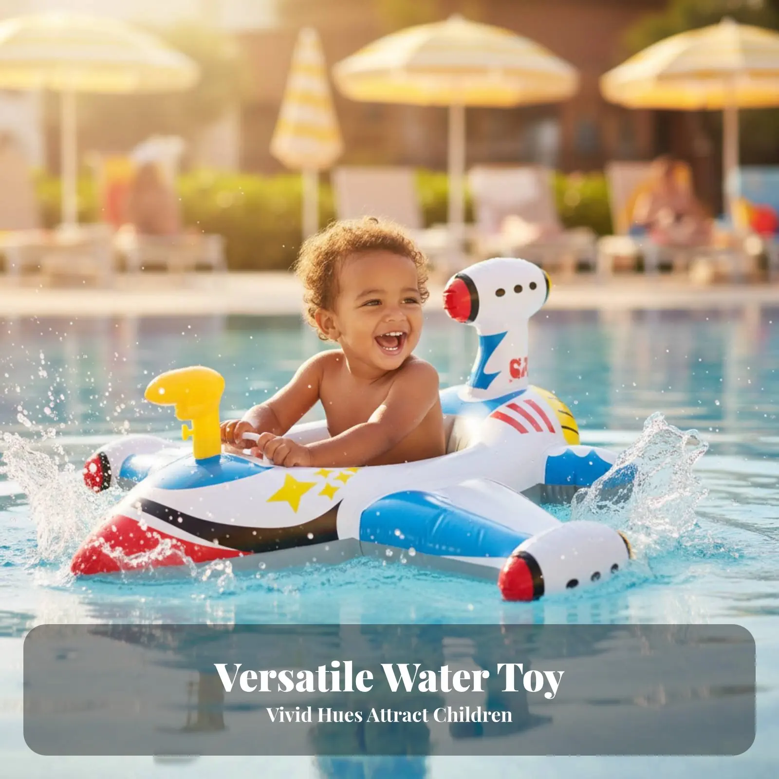 Kids Swimming Seat Ring, Anti-Rollover Thickened Infant Float, Pool Flotation Device