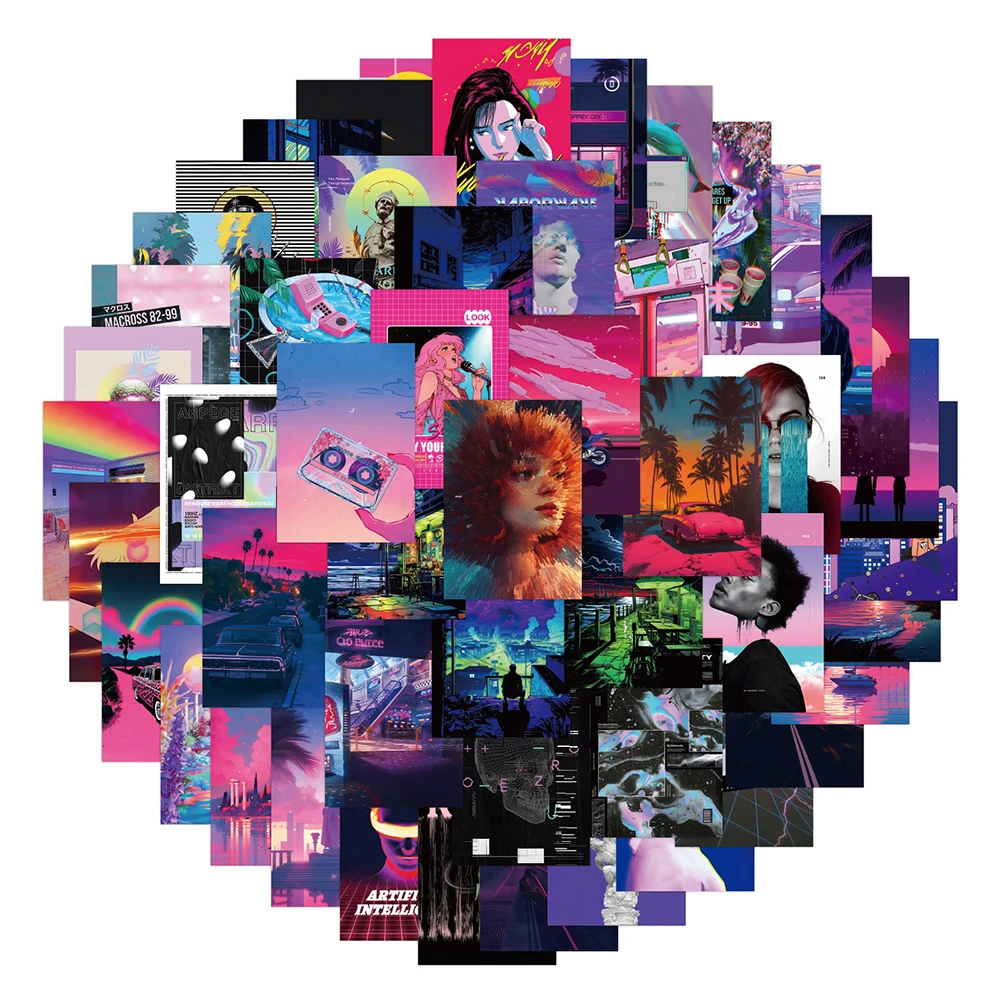 

10/30/60PCS Cool Harajuku Acid Graphic Art Graffiti Stickers Aesthetic DIY Diary Suitcase Phone Laptop Retro Cartoon Sticker Toy