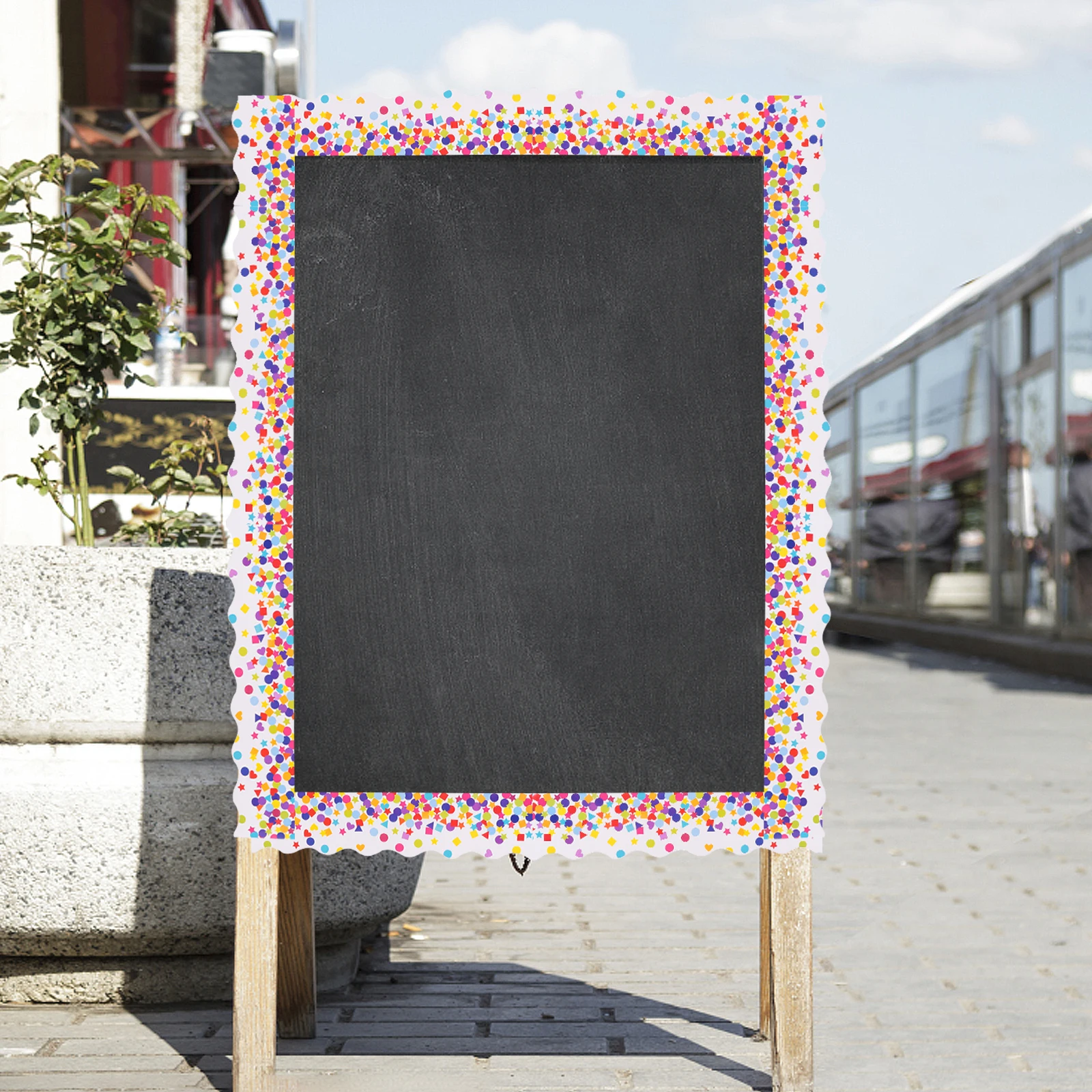 

70Pcs Black Board Decorative Border Self-Adhesive Stickers Bulletin Board Classroom Office Wall Trim DIY Gift Decoration