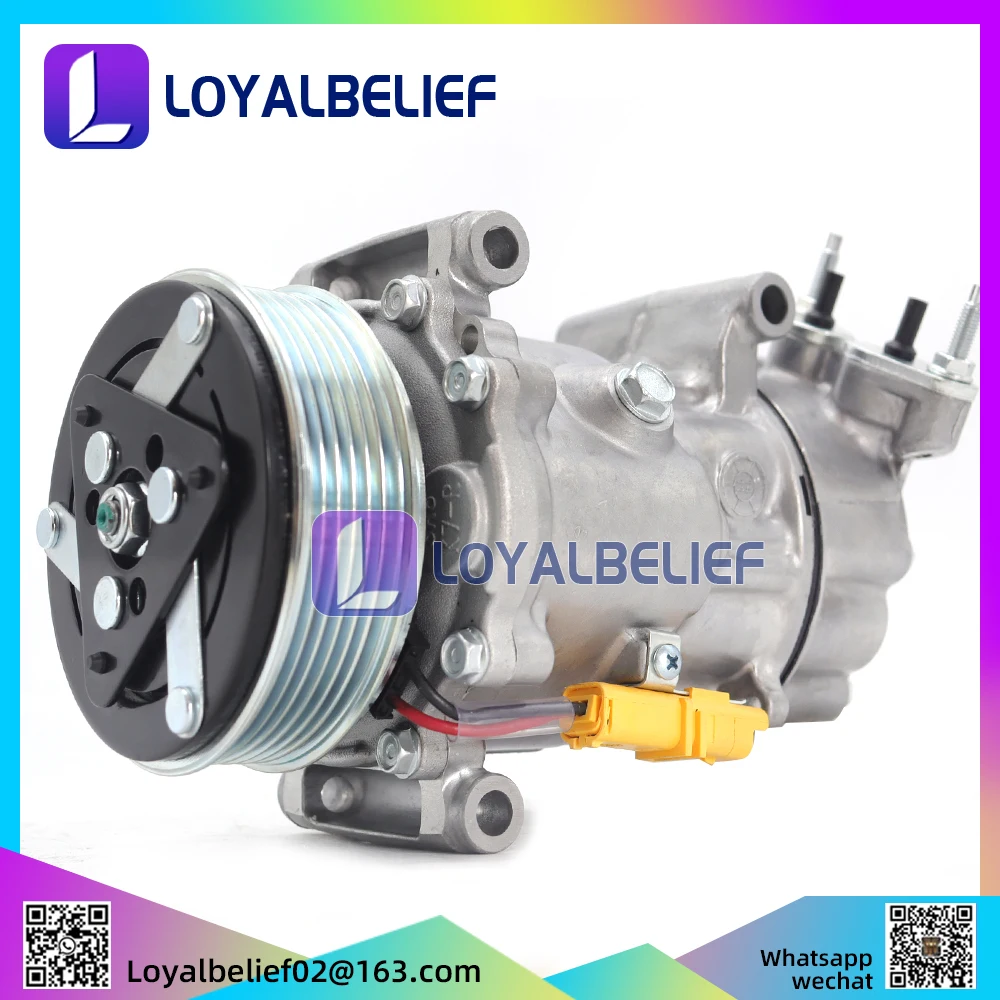 

КОМПРЕССОР ПЕРЕМЕННОГО ТОКА SD6V12 для Peugeot 206 307 Citroen Fiat Peugeot 206 1449 1450 9671456680 9655191680 9639078180 9646273380