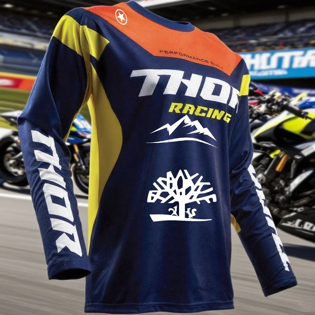 

2025 New Bicycle Long Sleeve Shirt Top Men's Long Sleeve Sports Shirt Mountain Bike T-shirt Off Road Motorcycle Sports Shirt