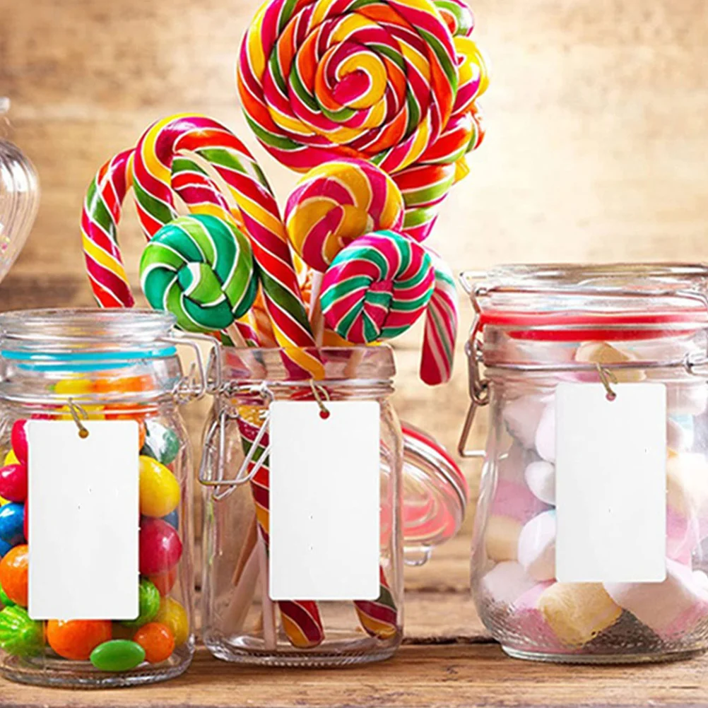 

32Pcs Pantry Basket Labels Tags Blank Writable Marking Tags with Elastic String for Kitchen Closet Office Desk Organization