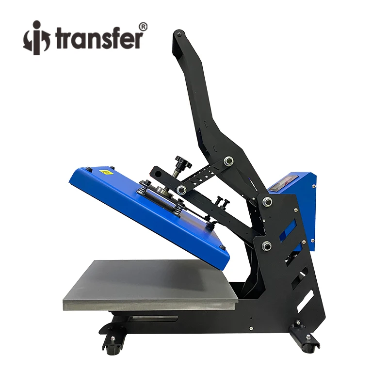 ITRANSFER Clamshell Tshirt Manual Printing Machine Heat Press 38x38cm Machine With Slide Out Drawer Teflon Coated Heating Pad