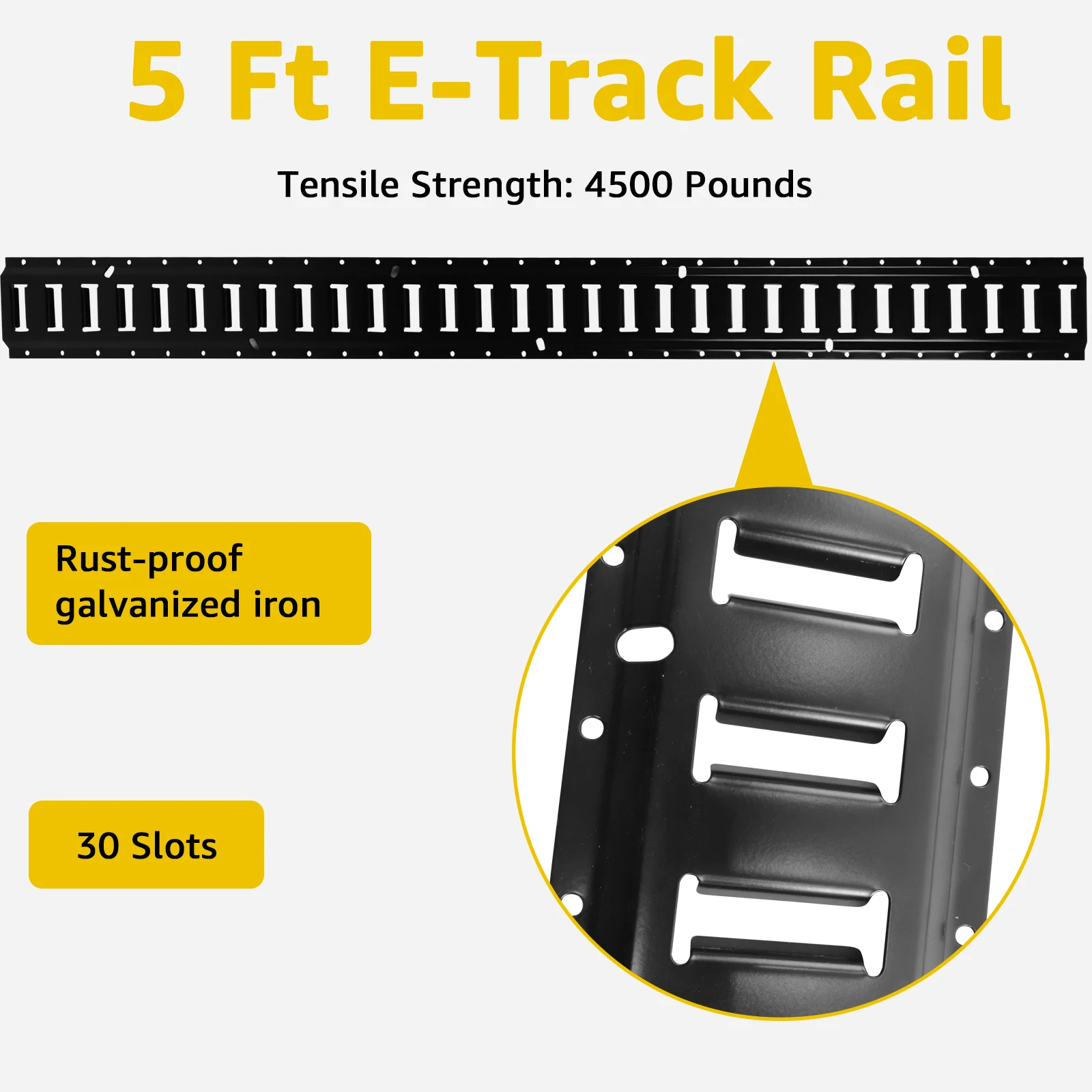 E-Trackタイダウンレールキット、16個入り。頑丈な5フ - D Ring Strap のレビューと価格
