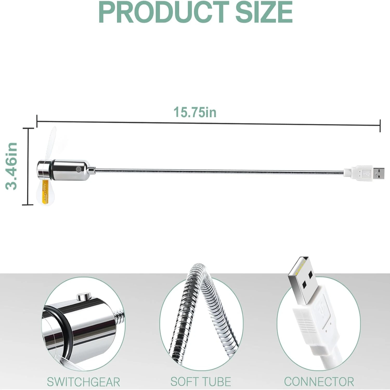 พัดลมนาฬิกา LED USB พร้อมจอแสดงผลแบบเรียลไทม์, ถุงน่องสุดเท่สําหรับคริสต์มาส, อุปกรณ์ไฮเทคสําหรับผู้ชาย, รวมรับประกัน 1 ปี