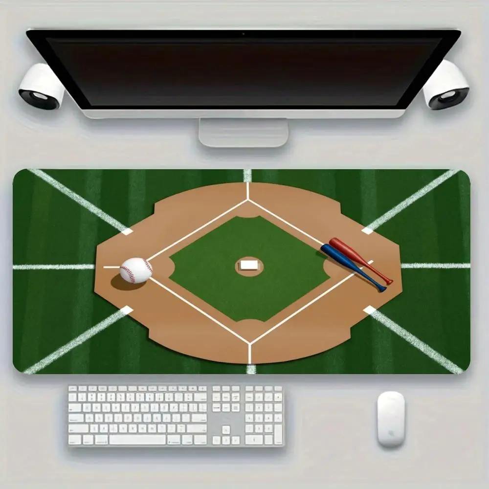 Green baseball diamond court design table mat office desktop laptop bedroom learning anti slip Mouse pads Non-Slip Rubber