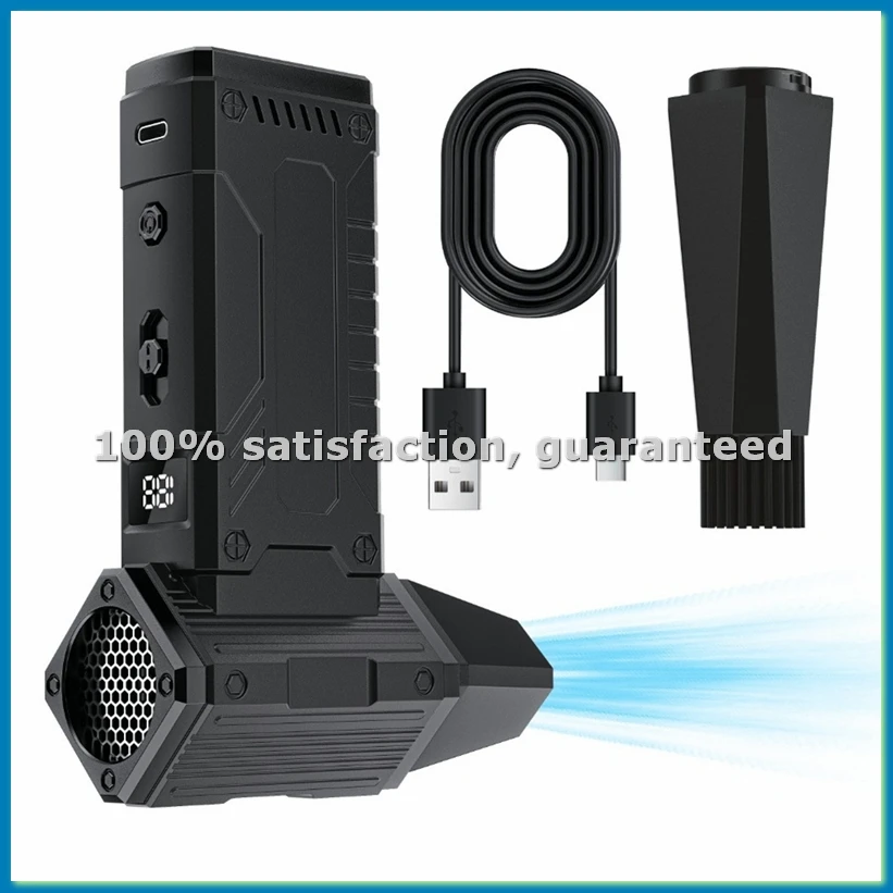 

Пневматический компрессор, турбовоздуходувка 130 000 об/мин с LED-дисплеем и подсветкой, электрический пылесос для клавиатуры, ПК, автомобиля, дома - A63M