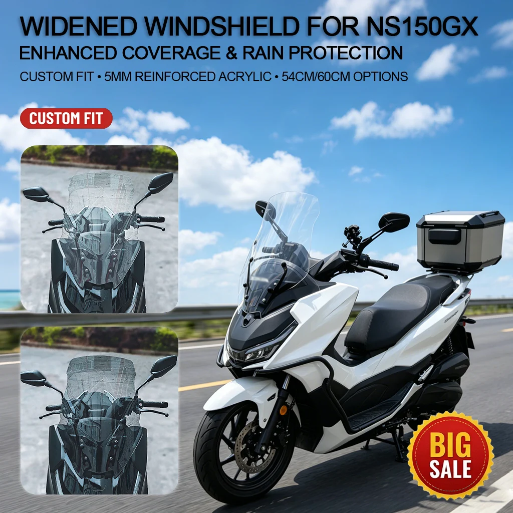 

Motorcycle Windshield FOR Honda NS150GX Front Windscreen Deflector Widened Modified Wind Shield Screen 150GX Accessories