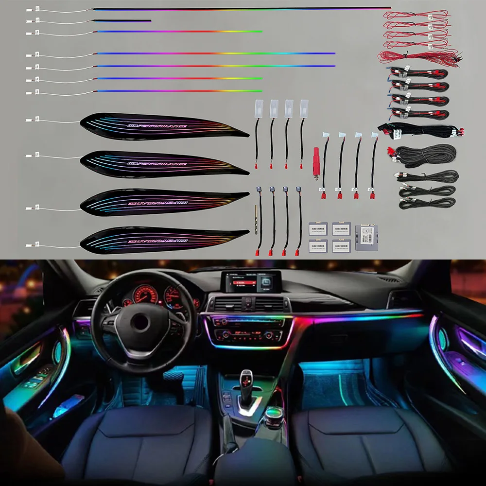 Fit For Bmw 3 series F30 F35 F31 GT / 4 Series 2014-2019 F32 F33 F34 F36 New Ambient Light Decorative Atmosphere Light 11 color