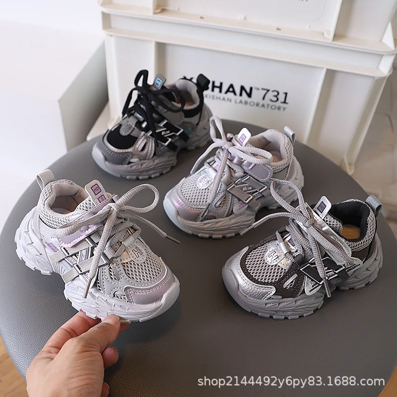 2026New Kids Sneakers for Girls School Causal Sports Shoes for Boy Spring Autumn Versatile Children Tennis Shoes Mesh Breathable