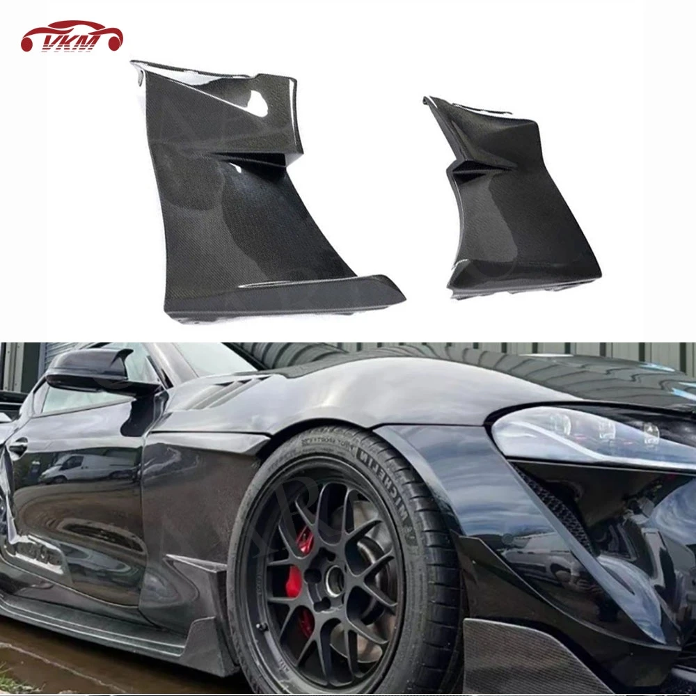 

Углеродное волокно для Toyota Supra A90 A91 2019-2025, передний бампер автомобиля, боковое крыло, вентиляционные крышки, накладки, детали, комплект кузова