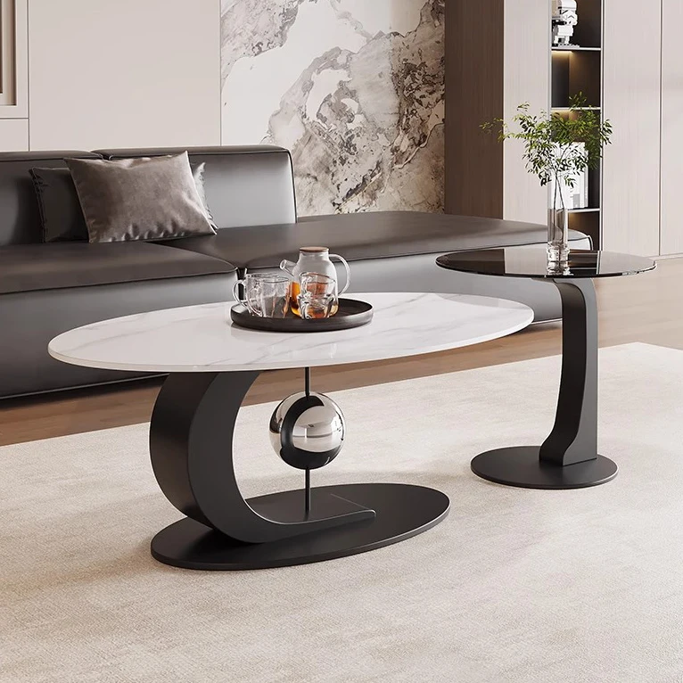 Movable Center Small Retro Metal Simple Round Nordic Portable Luxury Modern Coffee Tables for Living Room Bed Side Table Bedroom