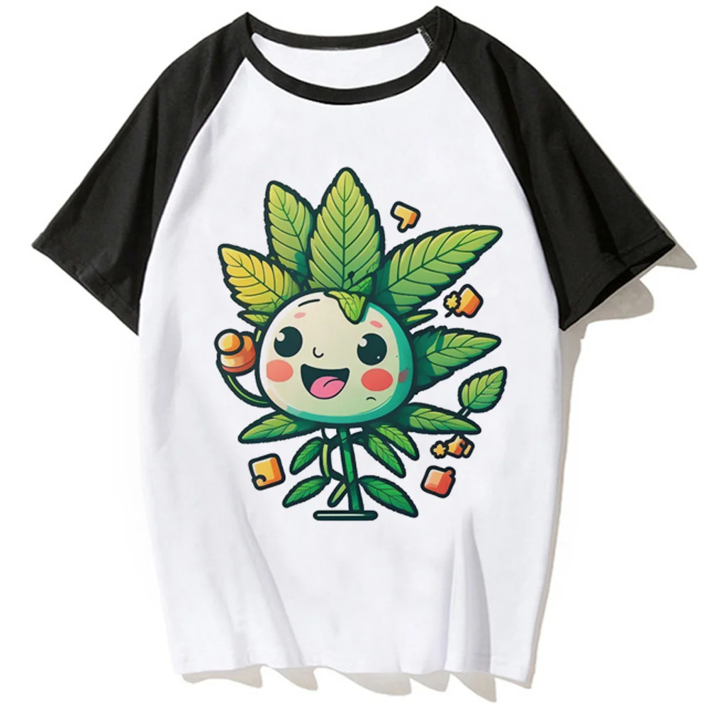 Weed t-shirts women designer comic graphic tshirt female graphic anime clothes