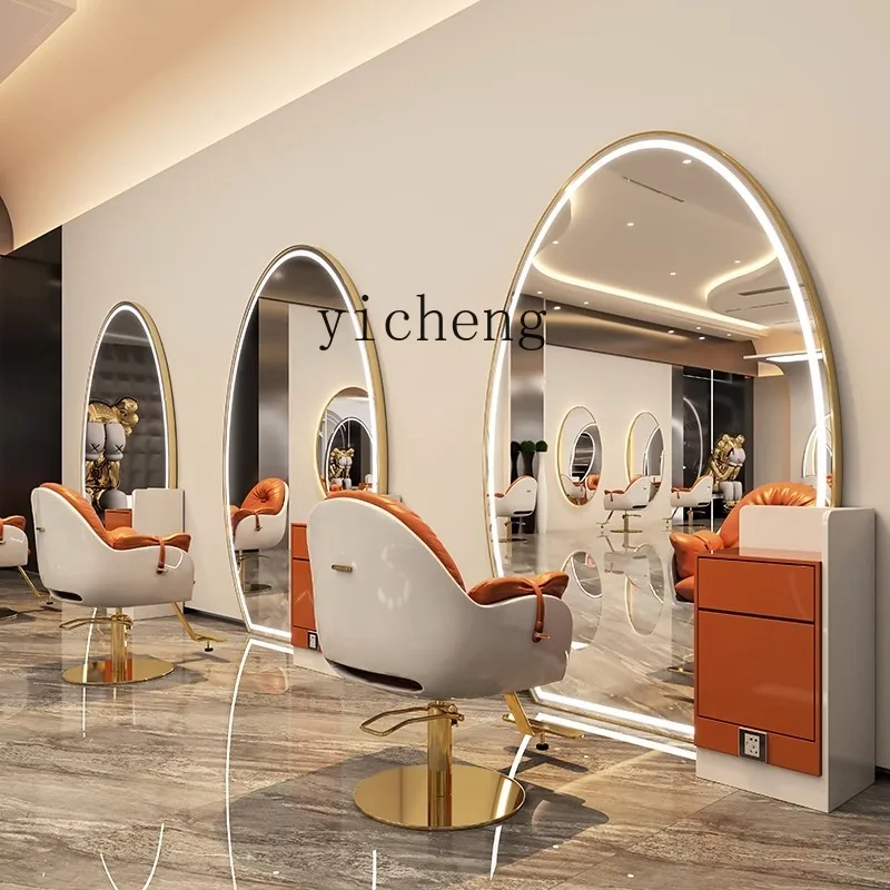 PP  barber shop table  mirror hair salon special perm, dyeing and cutting hair stainless steel single and double-sided mirror