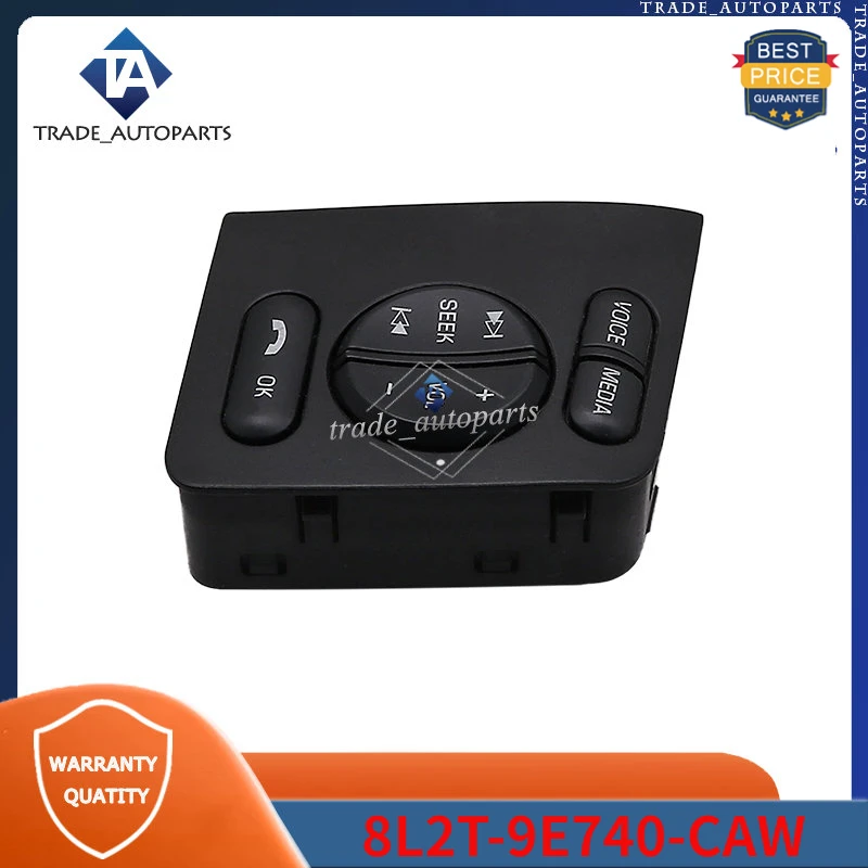 

For Ford F250 F350 Steering Wheel Volume Seek Voice Media Switch New 8L2T-9E740-CAW 8L2T9E740CAW