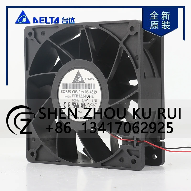 PFB1224UHE-8F53 Delta 12V 48V DC24V 2.40A AC EC 12038 120x120x38MM 12CM PWM High Speed Axial Flow Inverter Low Noise Cooling Fan