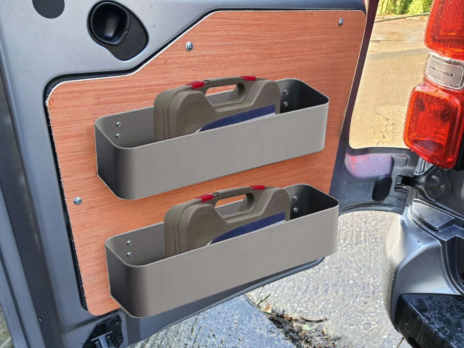 

2PCS RV Caravan Camper Van Storage Pocket Boxes For Tool Storage Universal Fit Van Racking Ratchet Strap Car Interior Accessorie