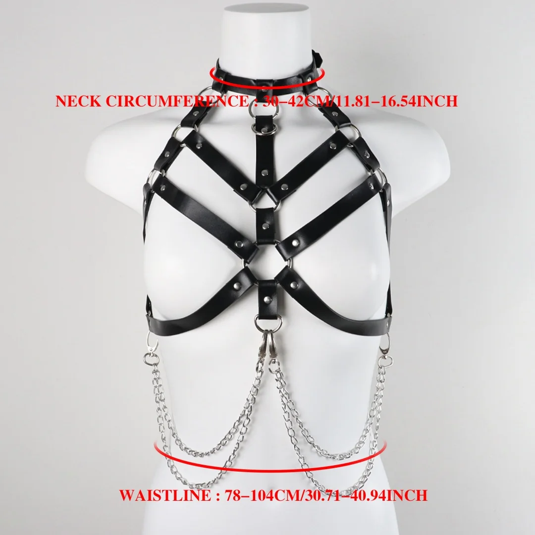 المرأة الاتجاه فاسق حزام موضة حزام خصر جلدي أنثى الشارع نمط الديكور الجسم حزام على شكل سلسلة القوطية الملابس والاكسسوارات