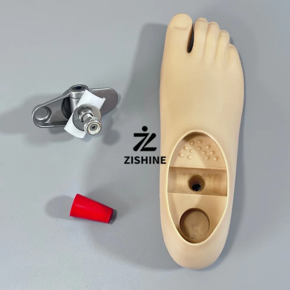 Prosthetic Single Axis Foot with Dynamic Ankle Joint Adapter Kit Polyurethane Artificial Foot Set Lower Limb Prosthetics