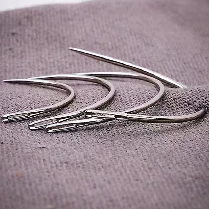 Curved Needles Practical C Type Big Eyes Hand Sewing Needles quilting needles for hand quilting Weaving Needle image 5