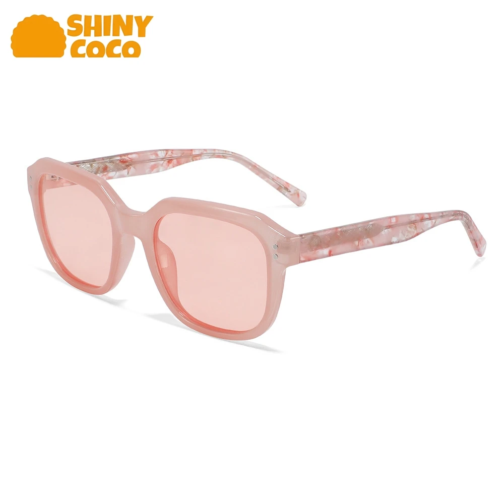

ShinyCoCo Luxury Brand Women High End Tr Frame Acetate Sheet Foot Polarized Sunglasses Narrow Frame Sun Protection Glasses