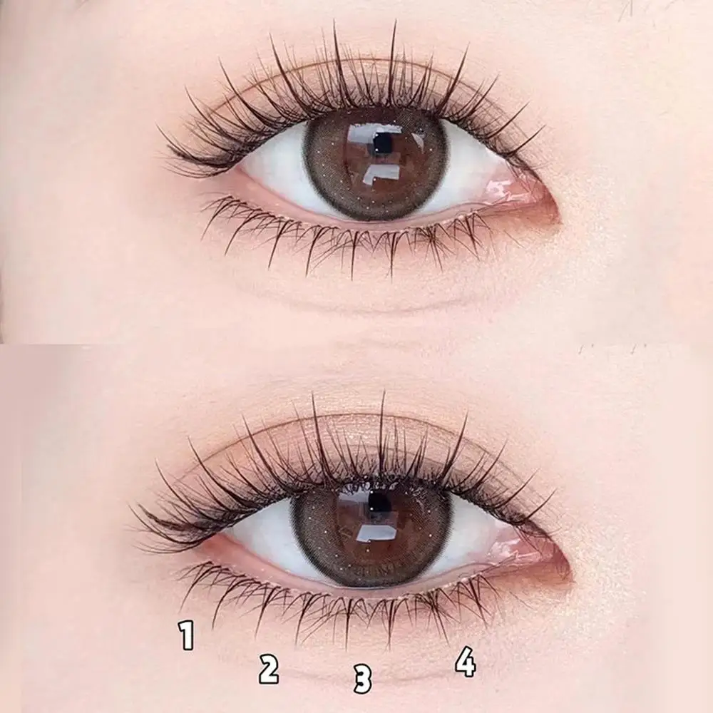 Estensione ciglia coreana Innesto ciglia sotto ciglia Ciglia a grappolo Ciglia inferiori Trucco quotidiano Strumento per trucco naturale per occhi comici