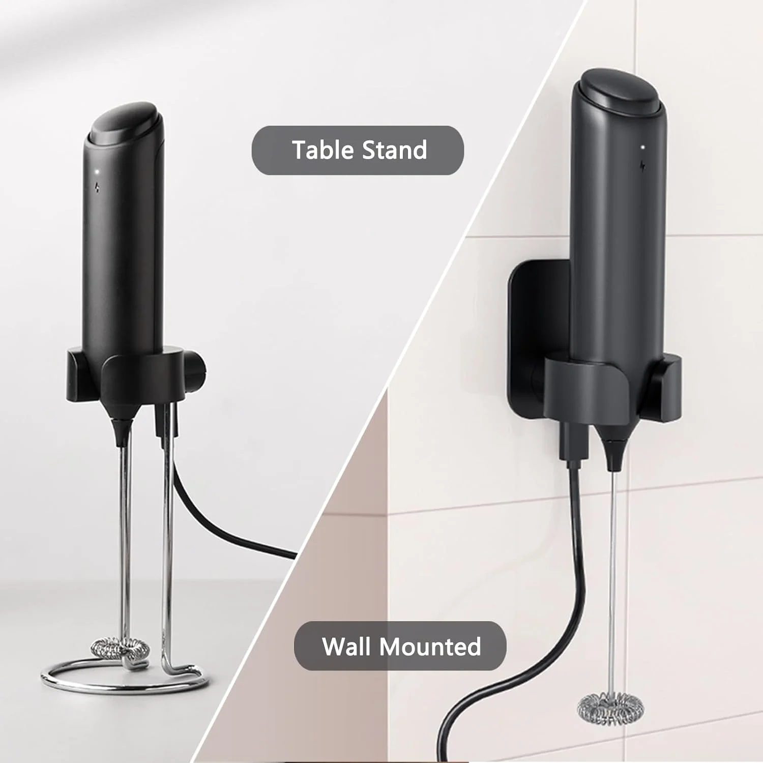 

Milk Frother Coffee Mixer Wand USB Rechargeable Drink Mixer Stainless Steel Mini Whisk for Egg,Drink Frother Portable Kitchen Co