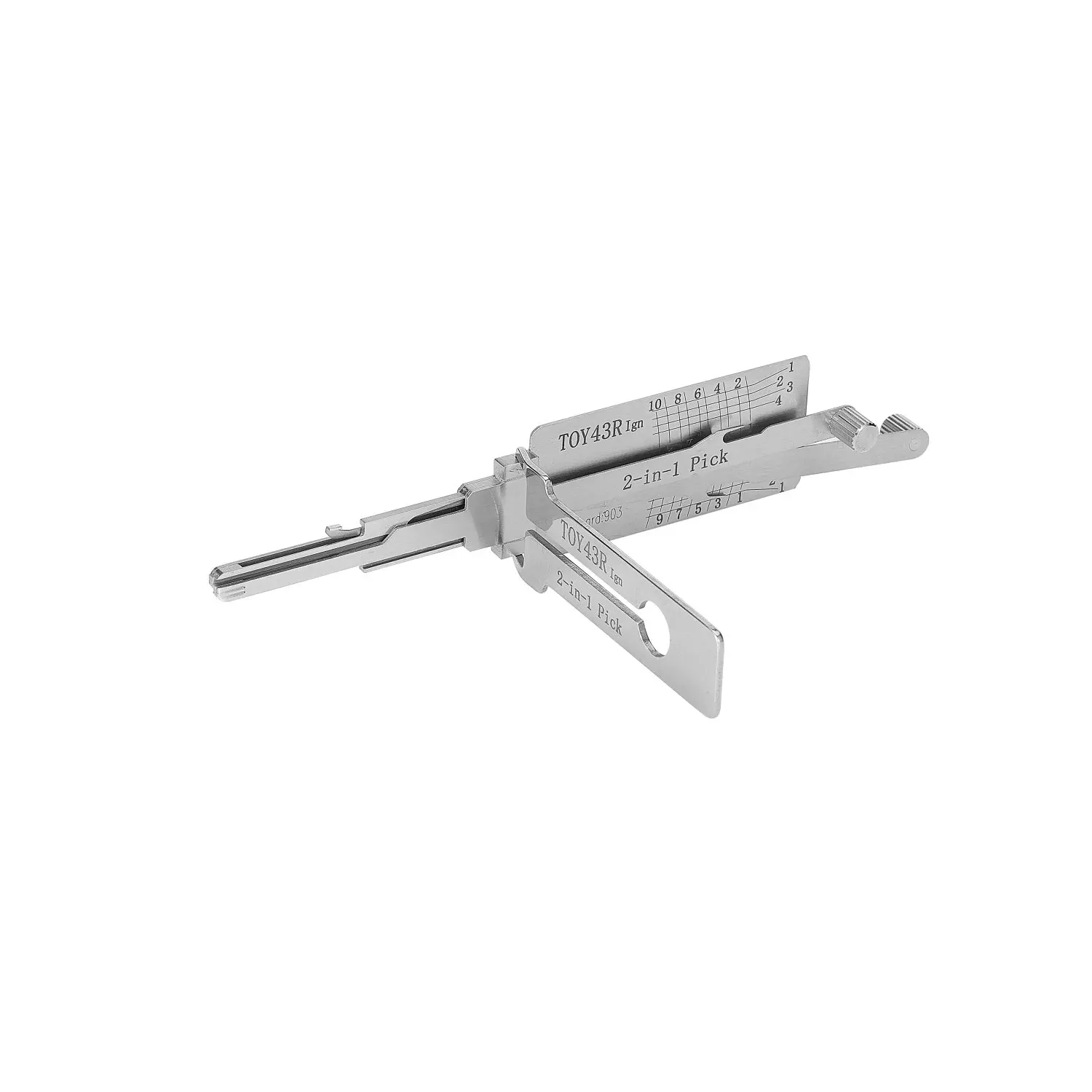 TOY43R Ign lishi 2in1 Tool for Old style Toyota Camry 8pin Ignition Cylinder Locksmith Supplies Repair Tools