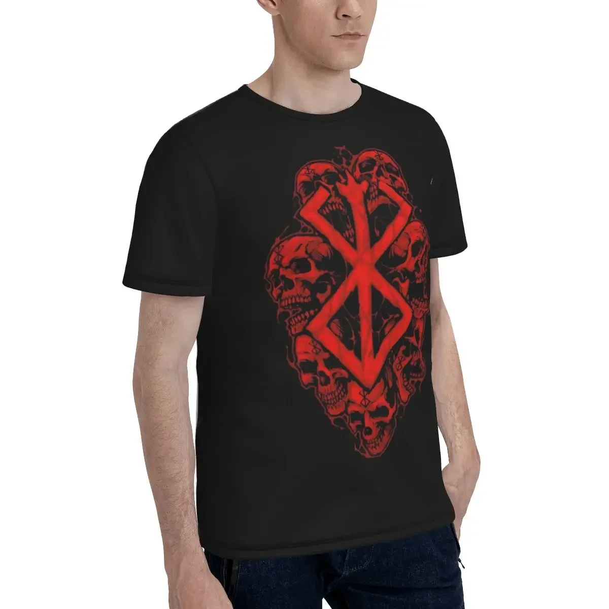 Berserk Sacrifice Mark Demon Sword And Magic T-Shirt for Men  T Shirts Men's Short Sleeve Round Neck Summer Clothes Tops