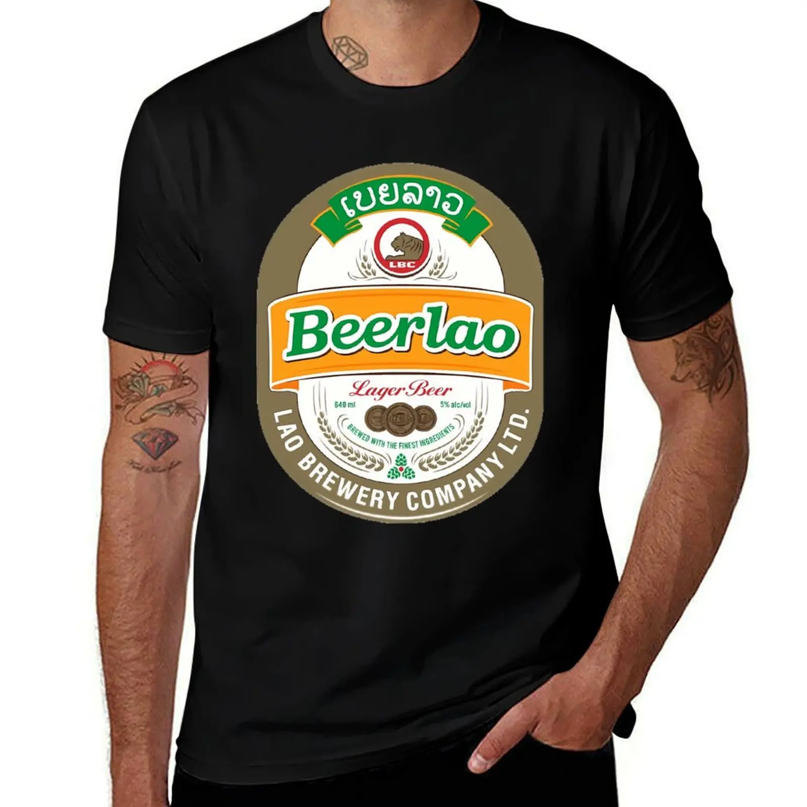 

Beer Lao T-Shirt vintage anime shirt essential t shirt tshirts personalised Luxury man t shirt for men