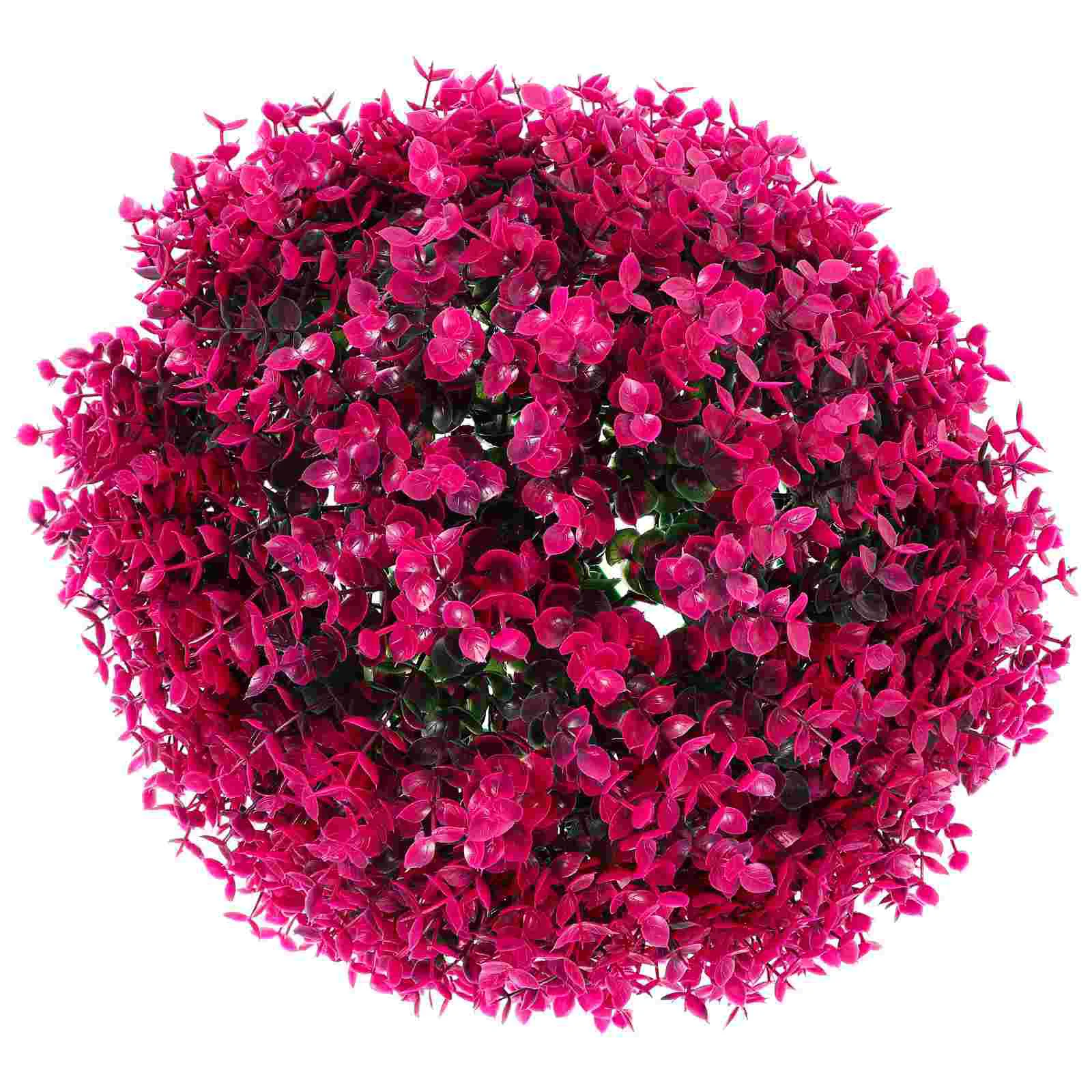 Bloemen Eucalyptus Gras Bal Kantoor Kunstplanten Buiten Hangende Topiary Ballen Plastic DIY Blad