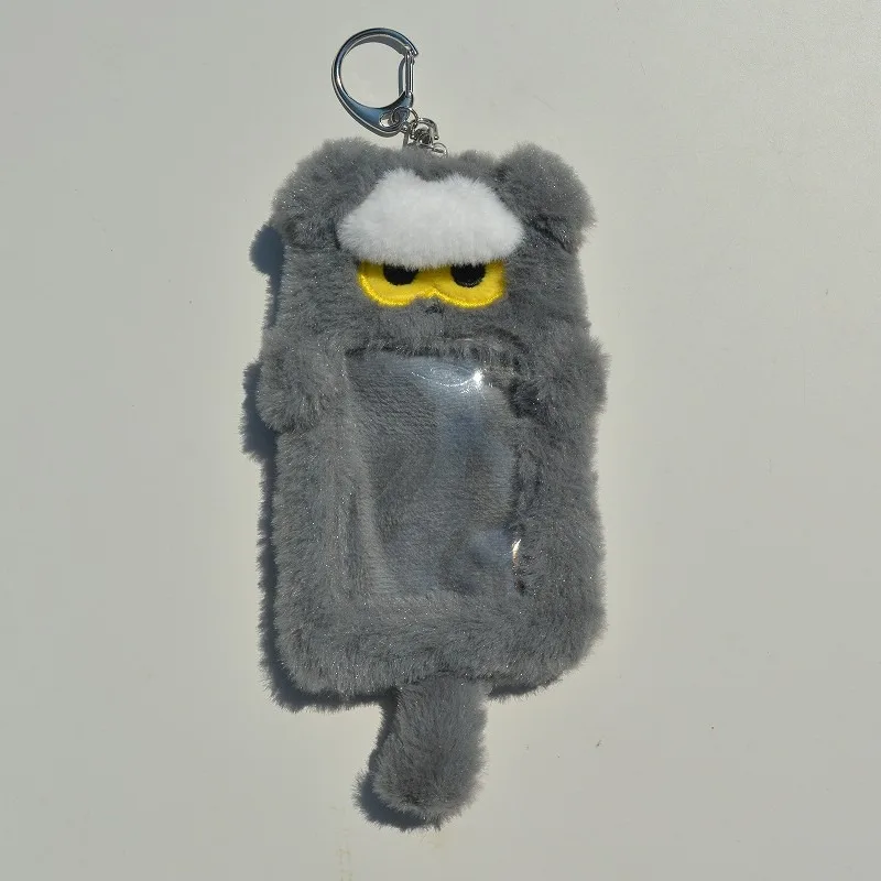 Popular Dragon Photocard Holder Plushing Cat Photo Idol Cards Protector Sleeve with Hanging Keychain Photocard Dsiplay Holder