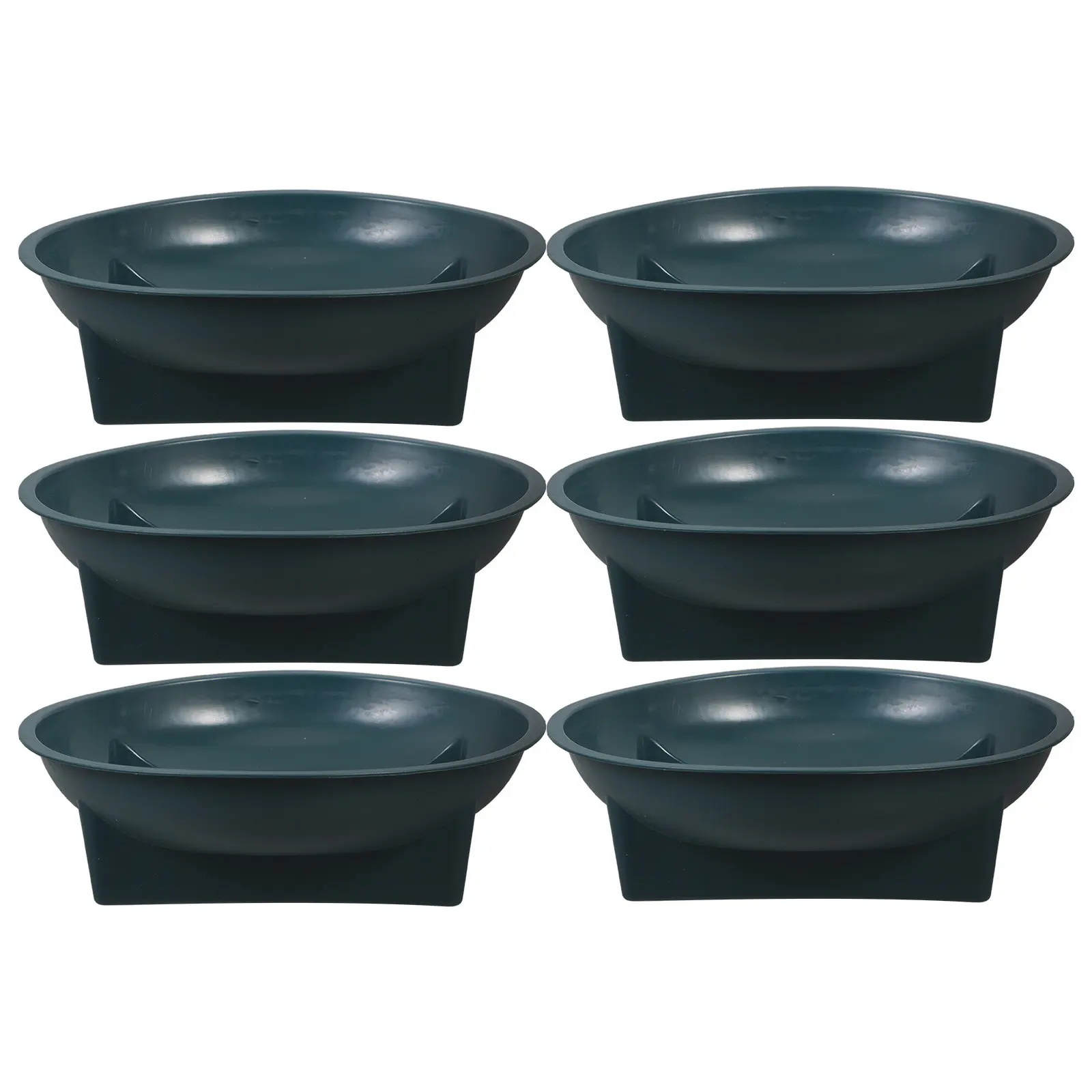 6Pcs Green Planters Outdoor Indoor Grave Flower Bowl Memorial Planter Cemetery Floral Arrangement Container Decorative Garden