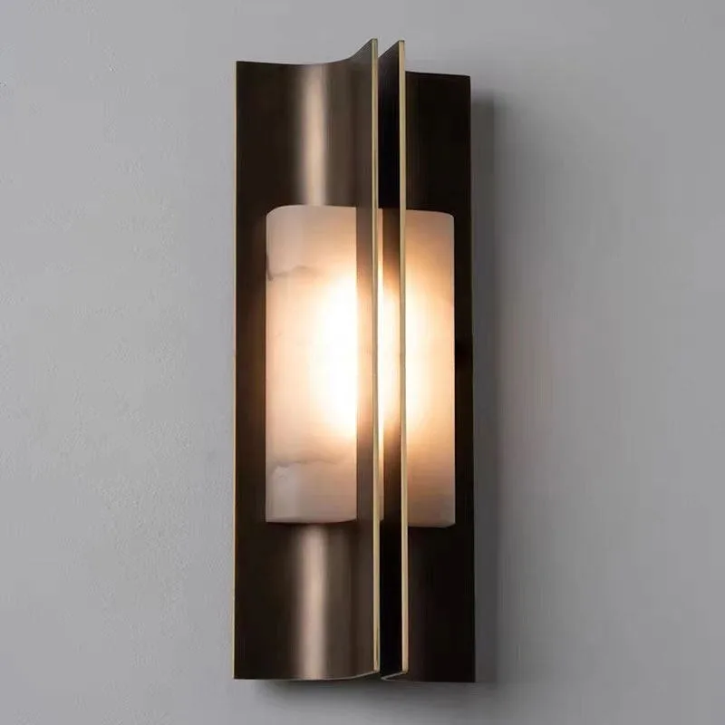 Nordic French Spanish all-copper marble wall lamp