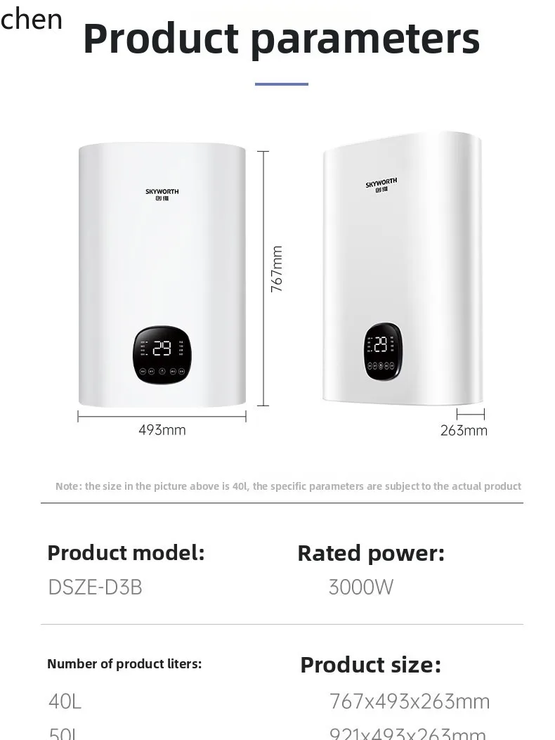 ZML scaldabagno elettrico domestico verticale vasca da bagno secchio piatto bagno piccolo volume