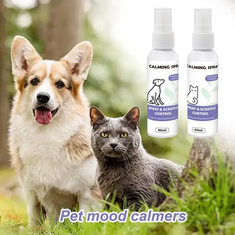 Cats Pheromone Spray 2.02 Oz Pet Mood Calm Solution Anti-stress Pheromone Spray For Pet Emotion Relief Kitten Calm Agent