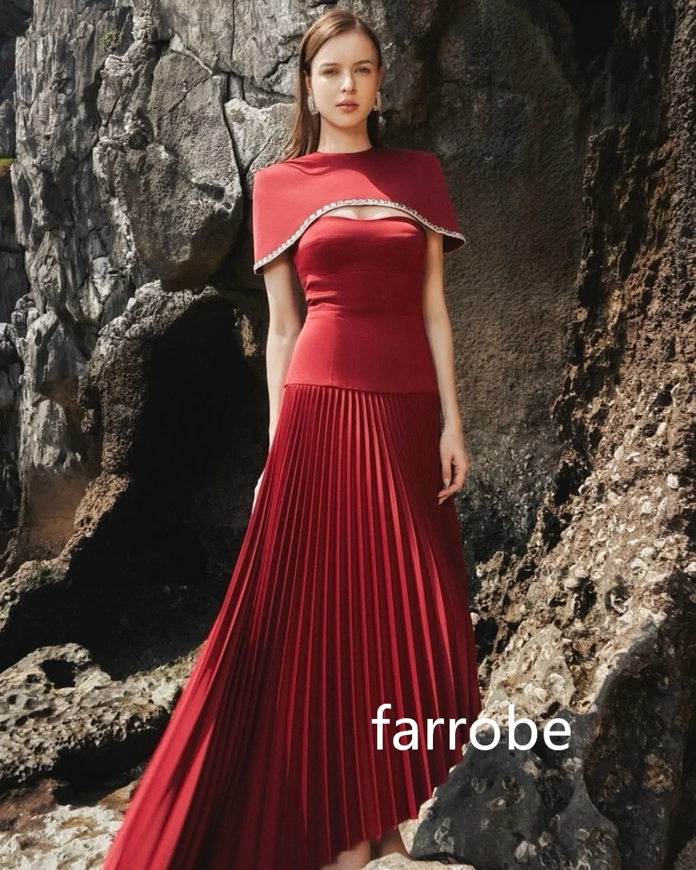 Simple Pleat Asymmetrical O-Neck Midi Dresses Prom Dresses Classic Exquisite Modern Style Pastrol Unisex Chinese Style