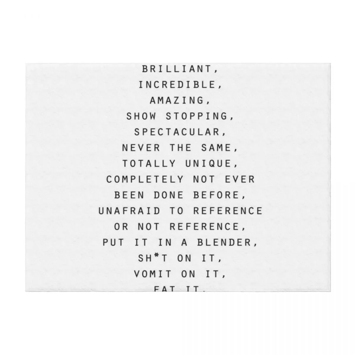 

Talented, Brilliant, Incredible Quote Throw Blanket warm for winter Luxury Designer for winter Softest Blankets