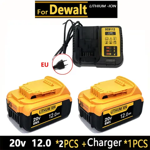 for Dewalt original 20V rechargeable tool battery  DCB200  DCB201 DCB206 18V 20v 6AH 8AH 12AH .For Dewalt 18V 20V tool battery
