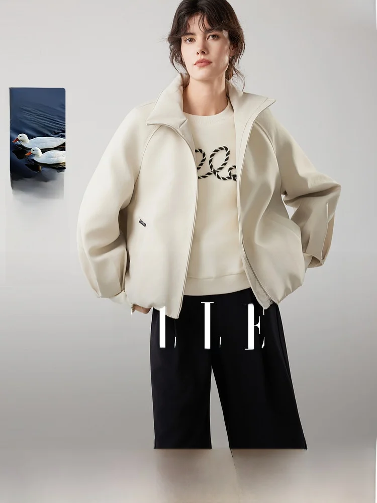 

ELLE90 Women's Lightweight Fleece Lined Short down Jacket Warmth Commute Style Duck down Coat for Winter 2025 New Arrival