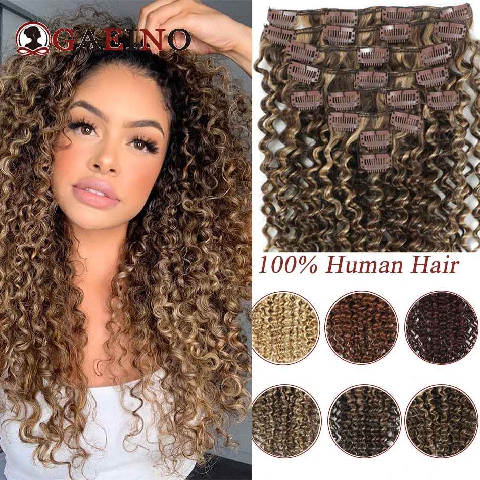10-pz-set-clip-riccia-crespa-nelle-estensioni-dei-capelli-100-remy-capelli-umani-castagna-marrone-e-biondo-bronzato-mix-parrucchino-naturale-a-testa-piena