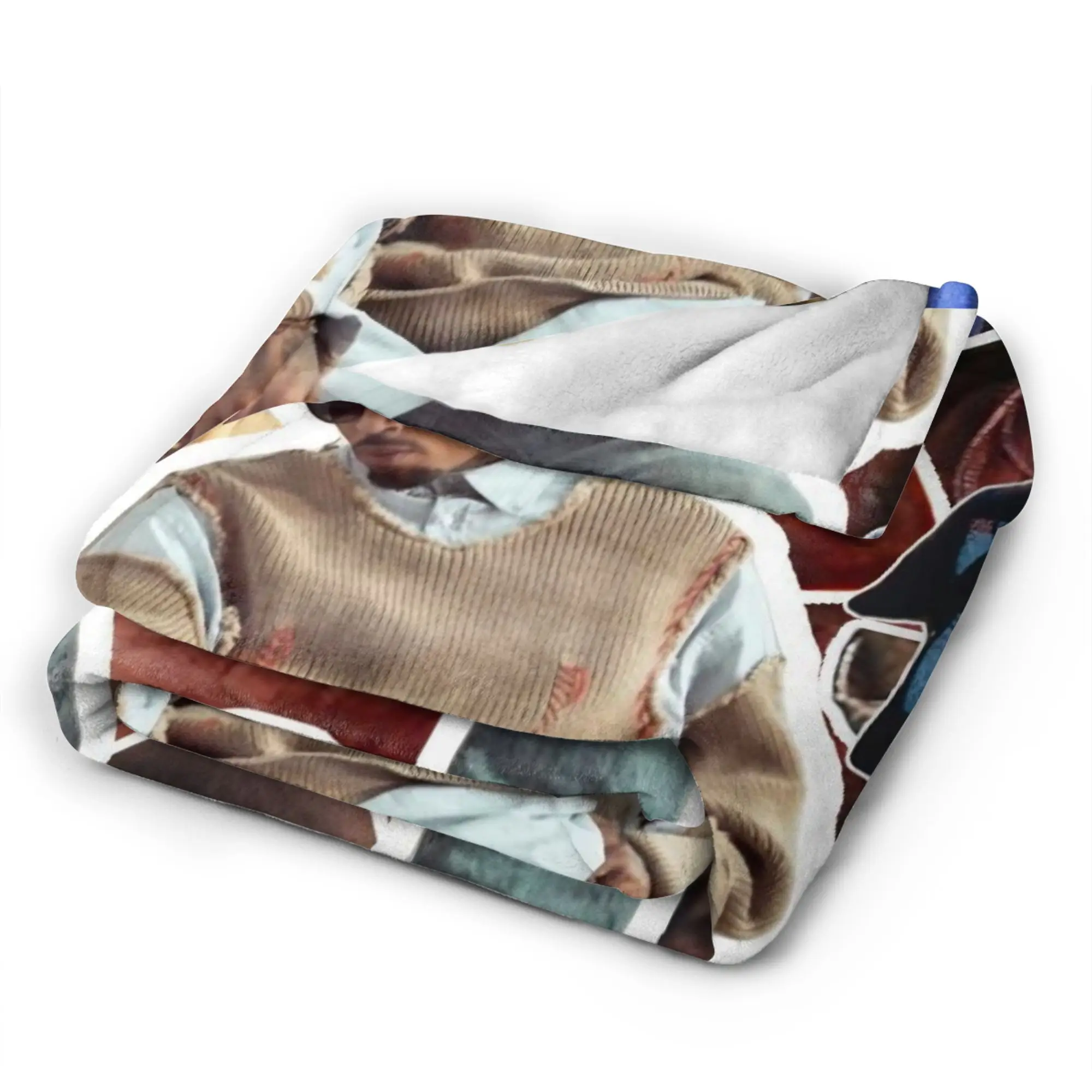 بطانيات كريس براون بريزي باول XX جولة جودة الفراش الناعمة يلقي الشتاء نزهة ديكور المنزل مفرش سرير مريح #5