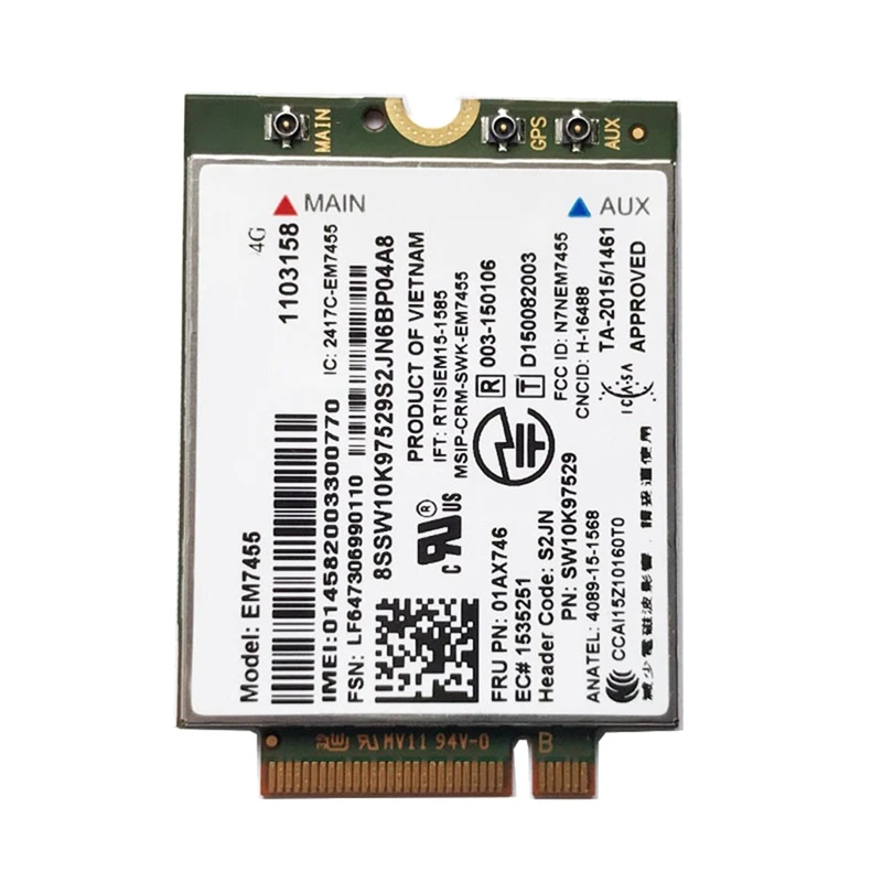 EM7455 Wifi Card 01AX746 LTE 3G 4G Card For Thinkpad X1 Carbon 5Th Gen X270 T470 T470S T470P T570 L570 L470 P51 P71 Easy Install