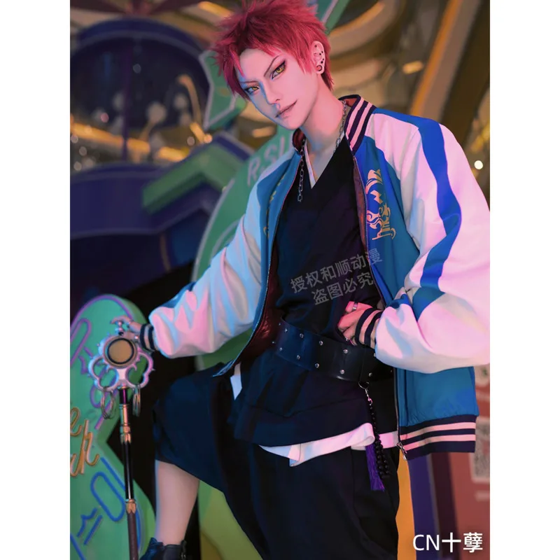 Harai Kuko Anime DRB Voice Actor Rap Hypnosis Microphone Costume Polo Yi Kong But Cosplay Suit Campus Style Halloween