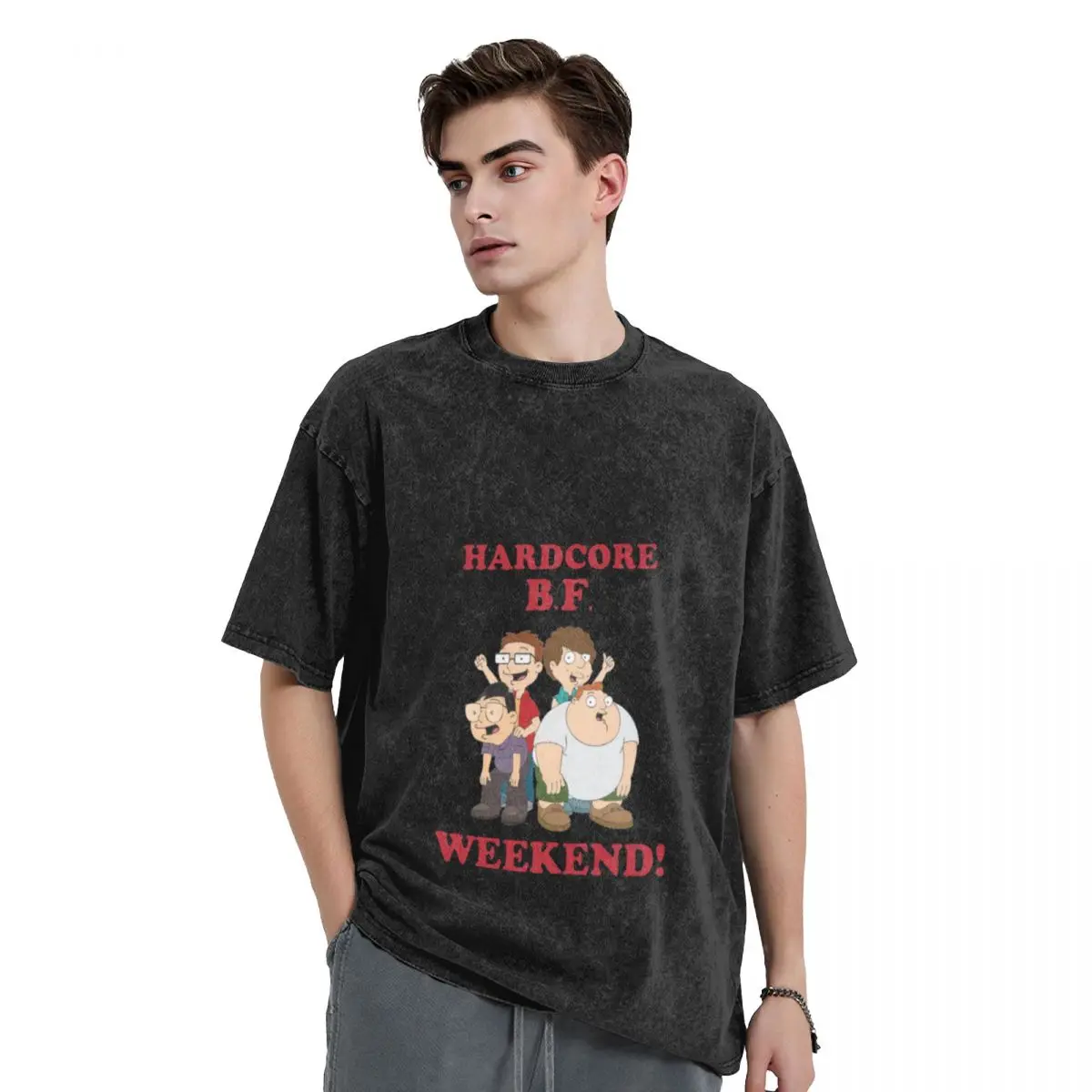

Hardcore B.F. Weekend T-Shirt summer clothes anime tshirt black t-shirts for men