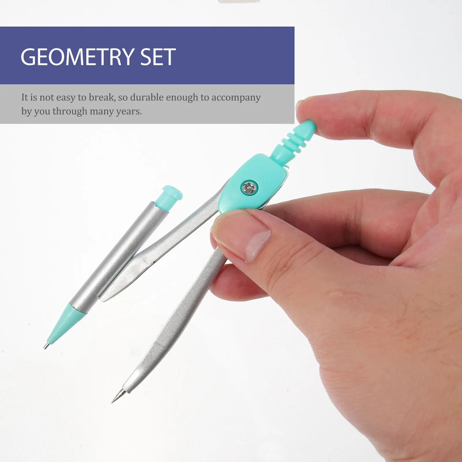 

1 Set Math Compass Protractor Kit Lightweight Drawing Tool For Students Artists Architects School Office Use Multifunctional