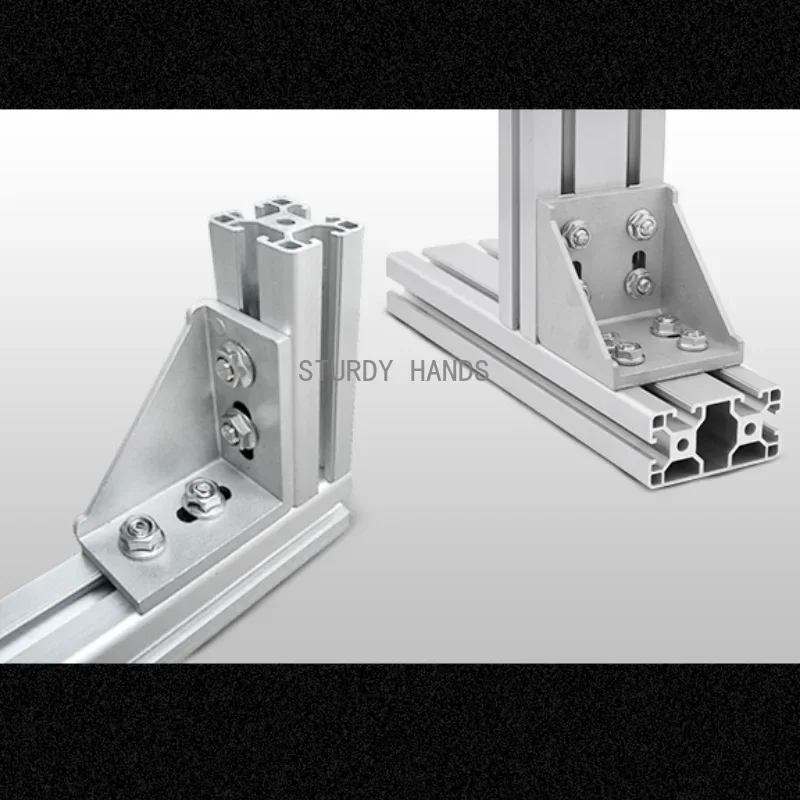 20 pieces of industrial aluminum profiles L connectors hardware accessories corner aluminum 38x38 bracket fasteners
