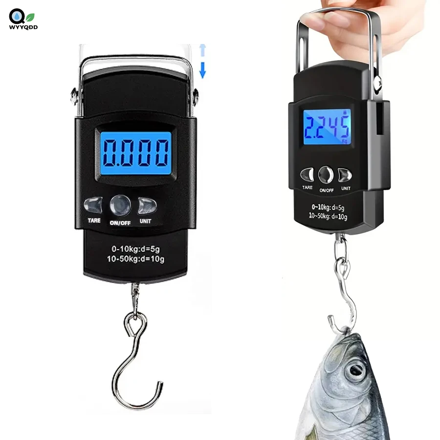 

LCD Electronic Hand Scale with Tape Measure,ABS Material, Four Measurement Units,for Travel & Fishing Hanging Scale