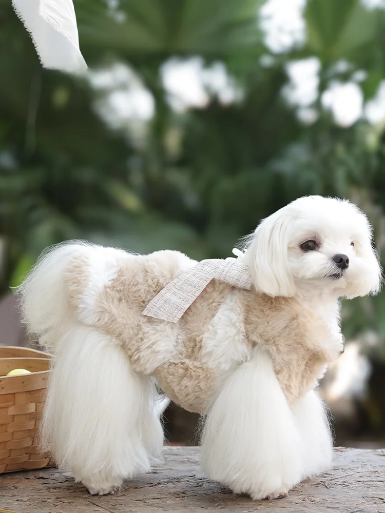 

Anbene Winter Thi Warm Puppy Pet Clothing Bichon Pomeranian Yorkie Small Doggie Onesie Princ Sle Dog Dr