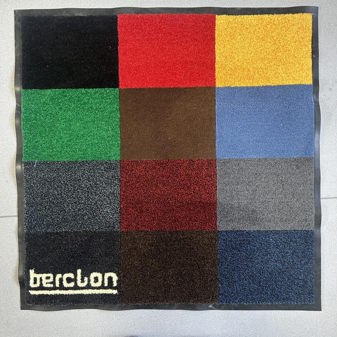 

Custom Designed Modern Nylon Floor Mat Durable Rubber Dust Absorption Home Exercise Entrance Door Hallway Corridor Use Custom